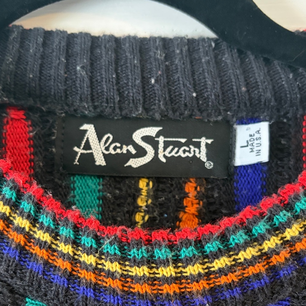 Alan Stuart Multicolor Striped Crewneck Sweater - Picture 2 of 6